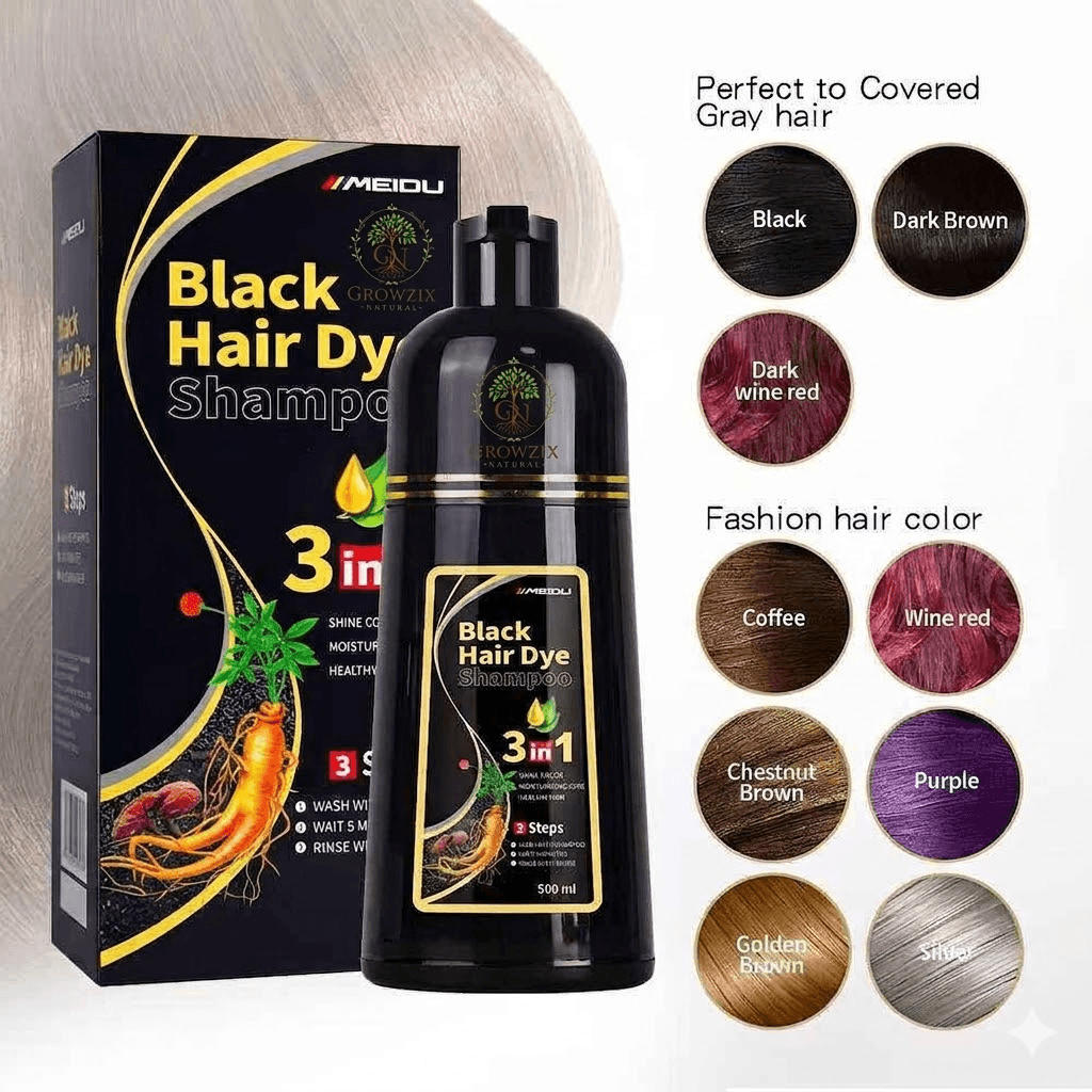 MEIDU Herbal Hair Dye Shampoo 3-in-1